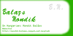 balazs mondik business card